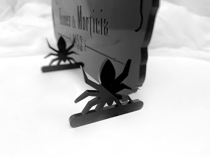 Customizable Gothic Table Numbers Engraved Spider Web 3D Acrylic Wedding Events