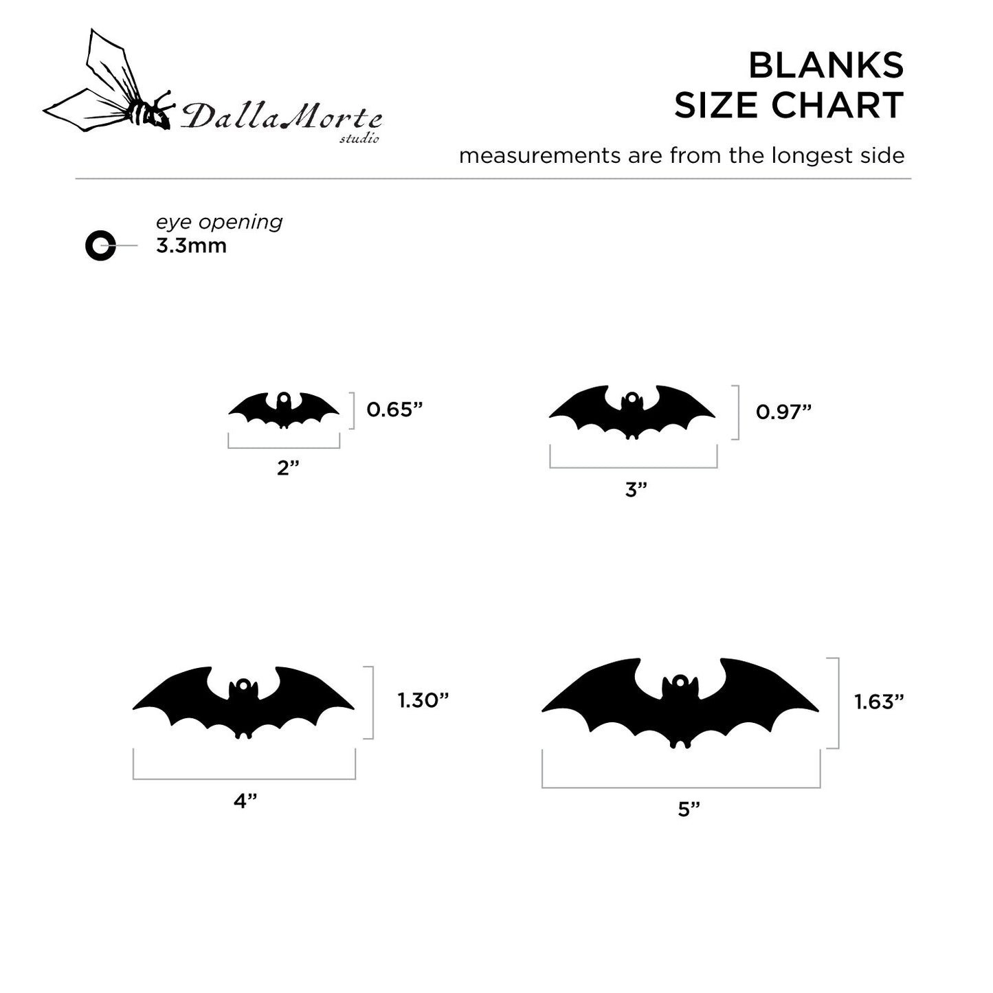 Bat Five (5) Pack Blank Acrylic Shape Ornaments for Holidays and Events