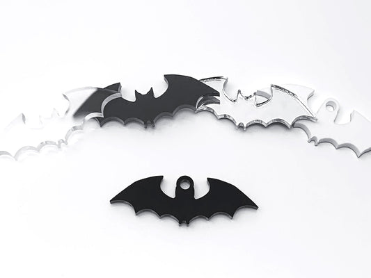 Bat Five (5) Pack Blank Acrylic Shape Ornaments for Holidays and Events