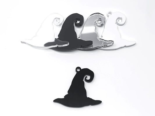 Witch Hat Five (5) Pack Blank Acrylic Shape Ornaments for Holidays and Events
