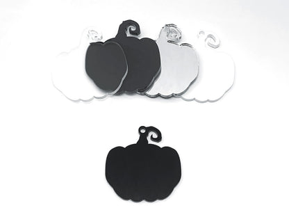 Pumpkin Five (5) Pack Blank Acrylic Shape Ornaments for Holidays and Events