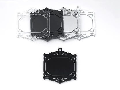 Gothic Frame Five (5) Pack Blank Acrylic Shape Ornaments for Holidays and Events