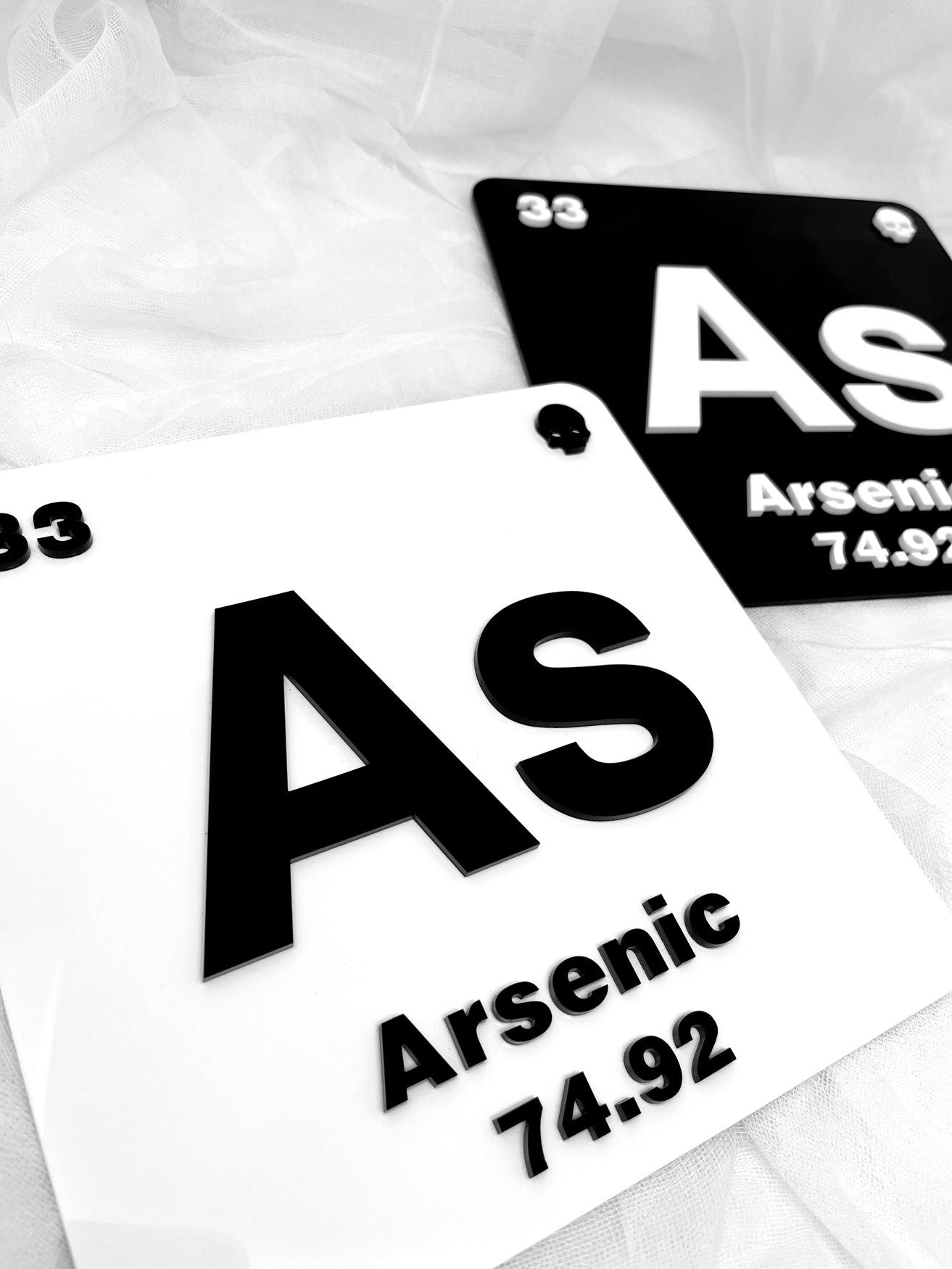 Periodic Table Pick Your Element Science Chemistry Alchemy Gothic Wall Decor Acrylic Black and White Decor