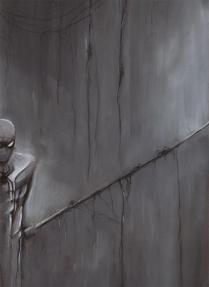 Spiderman "Guilt" illustration charcoal art print