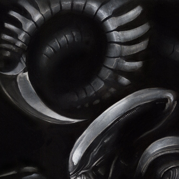 Xenomorph charcoal art priint