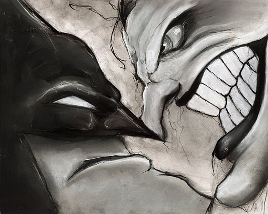 Batman and Joker illustration print 8x10