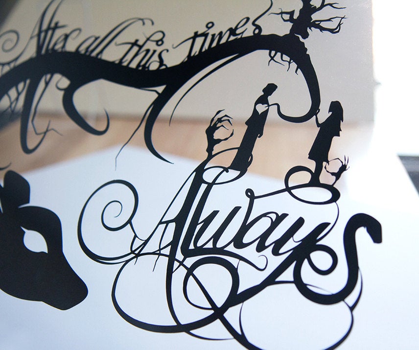 UNFRAMED Harry Potter - After All This Time Always paper cut art
