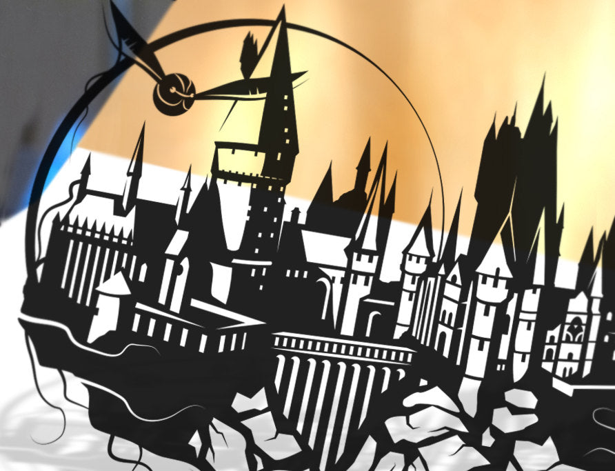 FRAMED Hogwarts Castle Harry Potter - paper cut art